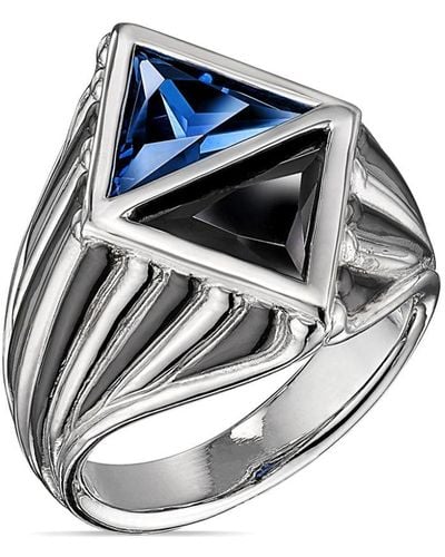 Anabela Chan 18k White Gold Signet Sapphire Diamond Ring - Metallic