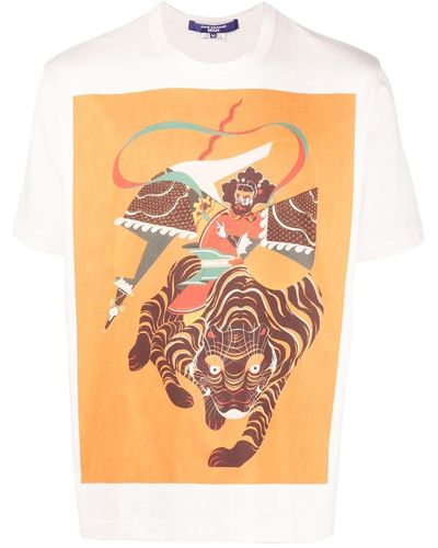 Junya Watanabe Graphic-print T-shirt - Natural