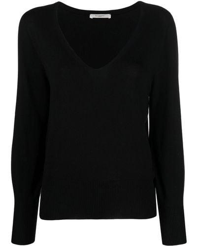 Zanone Cotton-silk Long-sleeved Jumper - Black