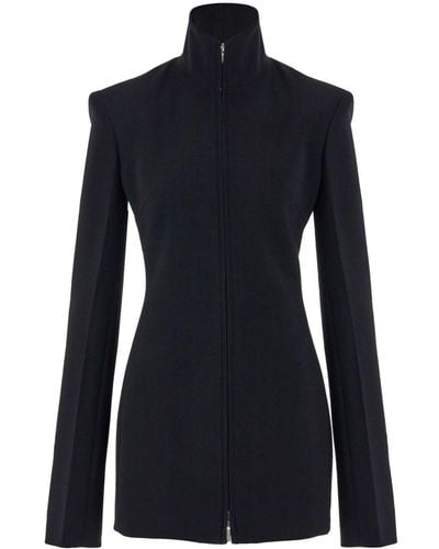 Ferragamo Zip-fastening Virgin Wool Jacket - Black