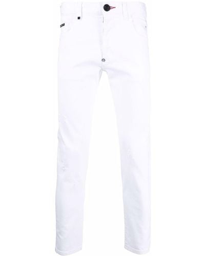Philipp Plein Skinny-cut Denim Jeans - White