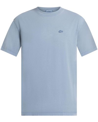 Lacoste T-Shirt mit Logo-Stickerei - Blau