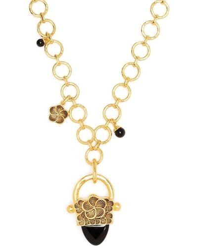 Aurelie Bidermann Dallah Pendant Necklace - Metallic