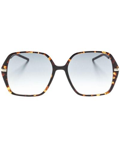 BOSS Tortoiseshell Square-frame Sunglasses - Brown