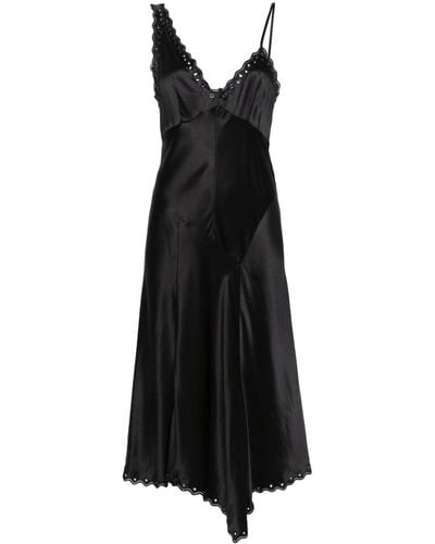 Isabel Marant Ayrich Silk Slip Dress - Black