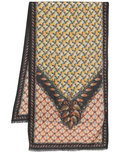 Etro Foulard en soie à fleurs - Noir