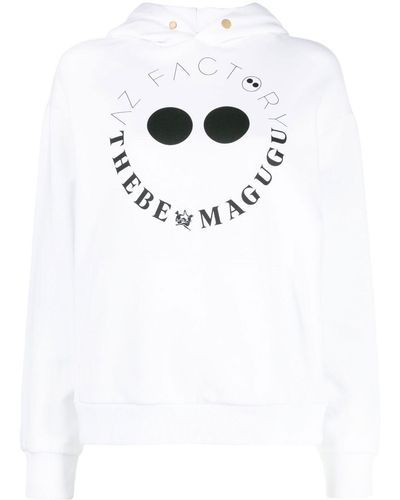 AZ FACTORY X Thebe Magugu hoodie à logo imprimé - Blanc