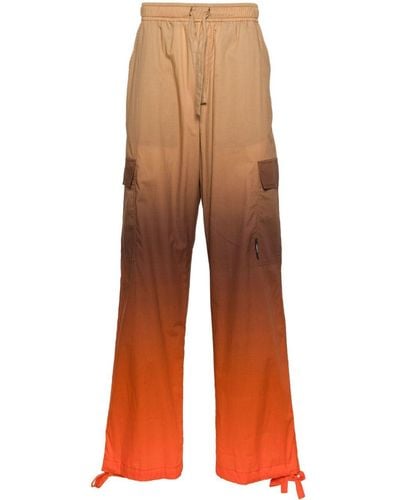 MSGM Pantalon cargo à effet dégradé - Orange