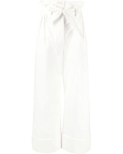 Max Mara Paper-bag Waist Pants - White