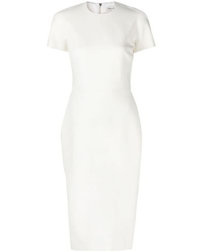 Victoria Beckham ラウンドネック ドレス - ホワイト