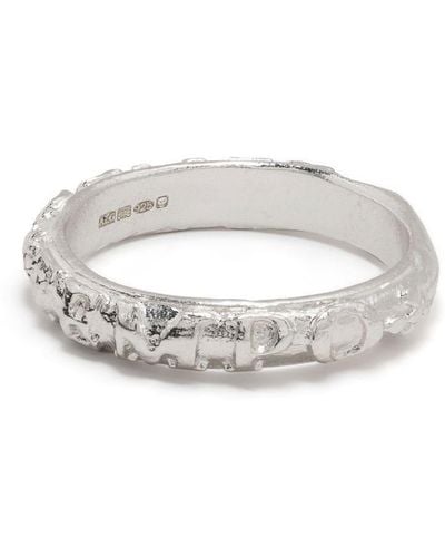 Alighieri Amore Embossed Sterling-silver Ring - Metallic