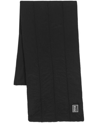 Versace Gefütterter Schal mit Logo-Patch - Schwarz