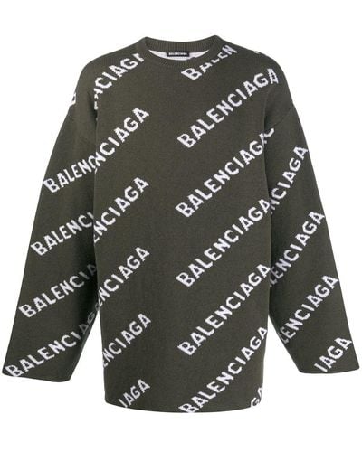 Balenciaga ロゴ セーター - グリーン
