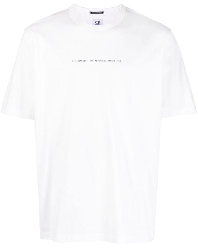 C.P. Company T-Shirt mit Slogan-Print - Weiß