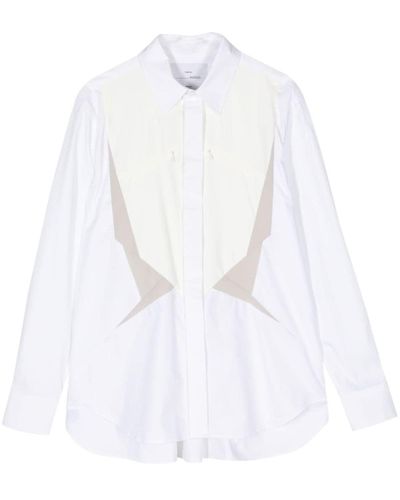 Fumito Ganryu Camisa de manga larga - Blanco