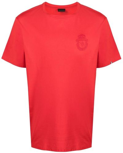 Billionaire T-Shirt mit Logo-Stickerei - Rot