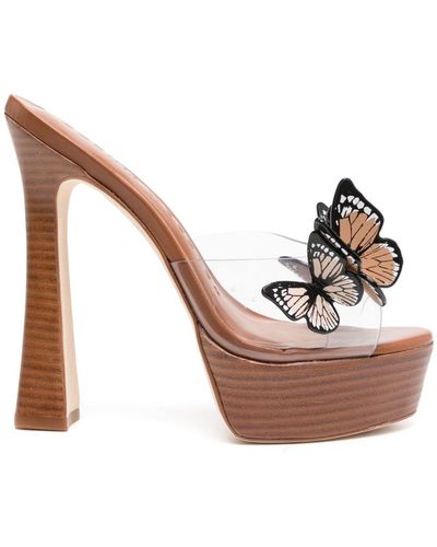 Sophia Webster 150mm Butterfly-detail Sandals - Brown