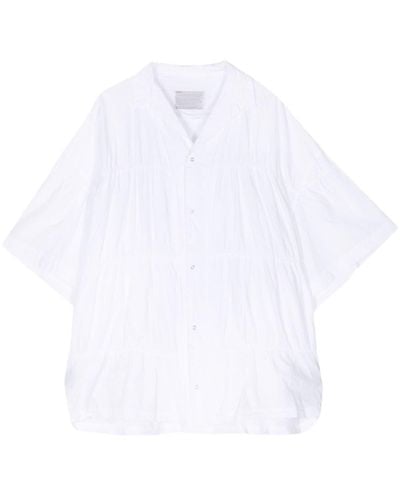 Kolor Ruched Poplin Shirt - White