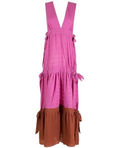 Clube Bossa Bourgen カラーブロック ドレス - ピンク