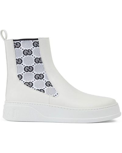 Gucci Stiefel mit GG Supreme-Muster - Weiß