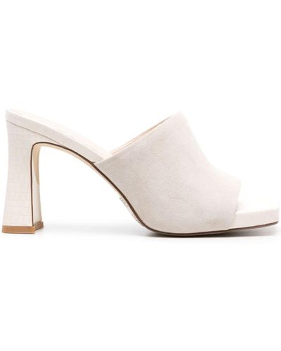 Twin Set 95mm Suede Mules - White