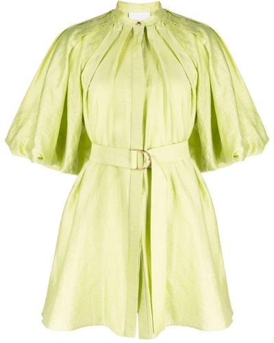 Acler Bryneside Geplooide Mini-jurk - Geel