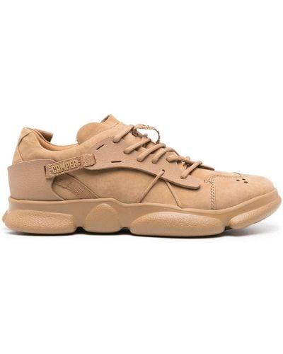 Camper Karst Panelled Leather Trainers - Brown