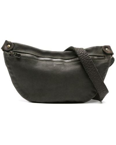 Guidi Small Leather Belt Bag - Black