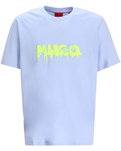 HUGO Camiseta Dacation - Azul