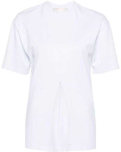 Litkovskaya T-shirt en coton à fente avant - Blanc