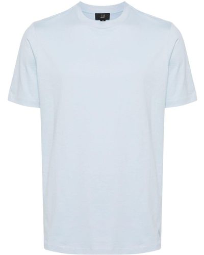 Dunhill T-shirt en coton à logo brodé - Blanc