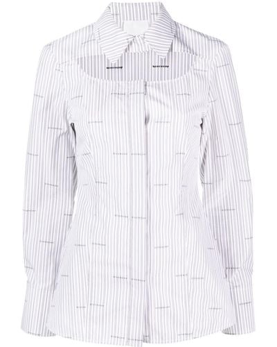 Givenchy Logo-print Cut-out Shirt - White