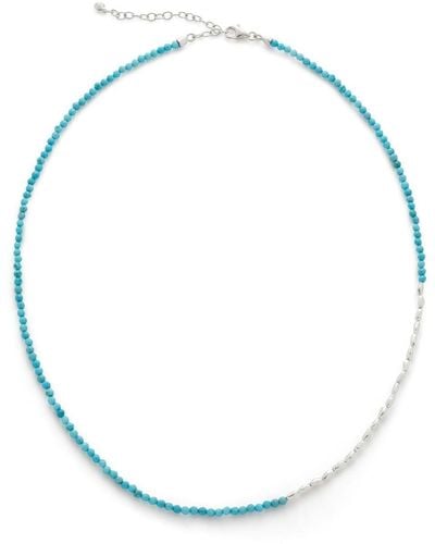 Monica Vinader Collar Nugget Gemstone con cuentas - Blanco