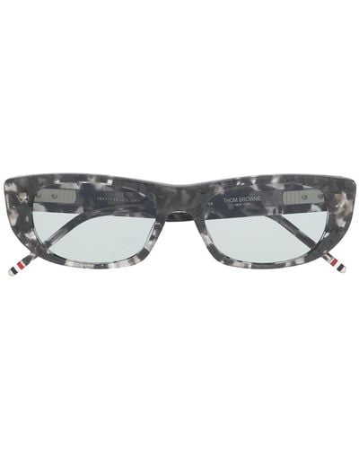 Thom Browne Tb417 Tortoiseshell Rectangular-frame Sunglasses - Gray