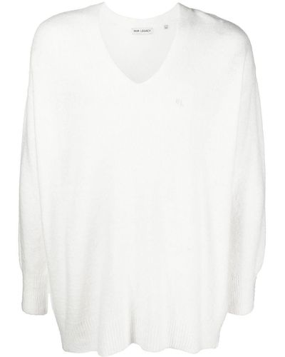 Our Legacy Pull en maille fine - Blanc
