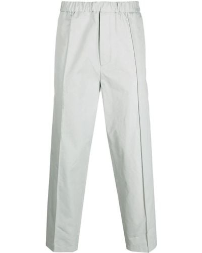 Jil Sander Elasticated-waist Pleated Trousers - White