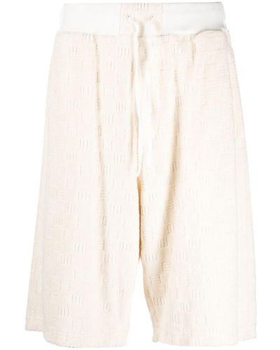 Ambush Pantalones cortos de chándal con monograma - Blanco