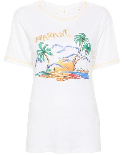 Isabel Marant Zewel cotton T-shirt - Gris