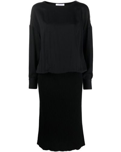 Fabiana Filippi Embellished Ribbed-knit Midi Dress - Black