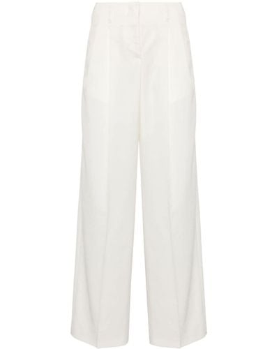 Golden Goose Pantalon ample à design plissé - Blanc