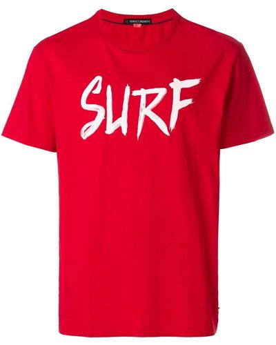 Perfect Moment T-Shirt mit Surfer-Print - Rot