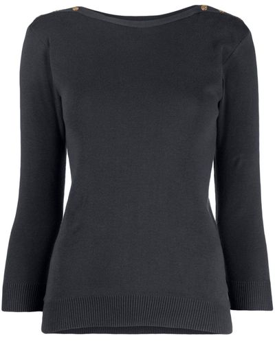 agnès b. Badiane Fine-knit Cotton Sweater - Black