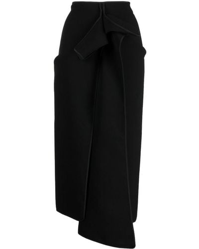 Maticevski Falda con detalle drapeado - Negro