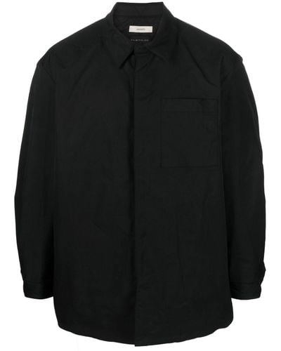 Amomento リバーシブル キルティングシャツジャケット - ブラック