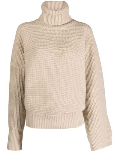 Stella McCartney Regenerated-cashmere Cape Sweater - Natural