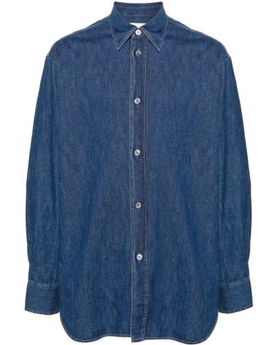 Studio Nicholson Camisa vaquera de manga larga - Azul