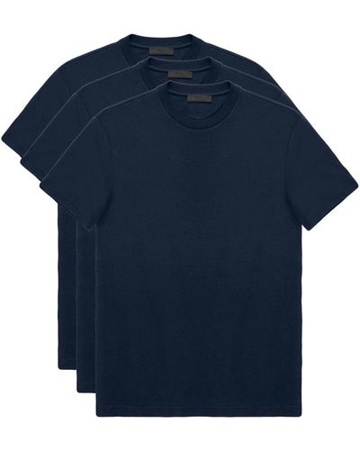 Prada Set aus drei T-Shirts - Blau