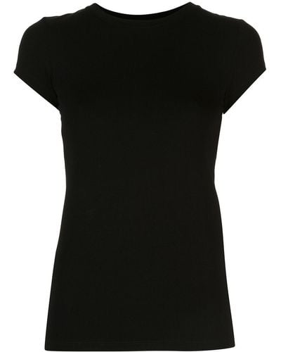 L'Agence T-Shirt mit rundem Ausschnitt - Schwarz