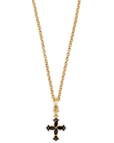 Dolce & Gabbana Collar de cadena con colgante de cruz - Metálico