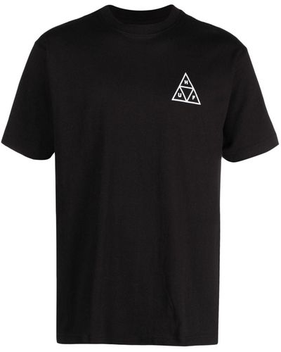 Huf T-shirt en coton à logo imprimé - Noir